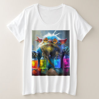 魔法のトロール錬金術師 プラスサイズTシャツ