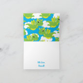 魔法のドラゴンかわいい感謝1stバースデーカード カード (内部)