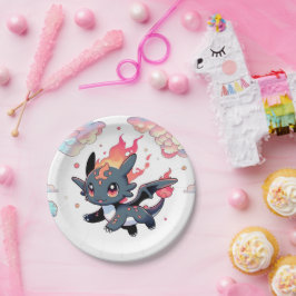 魔法のドラゴンベビーシャワー ペーパープレート