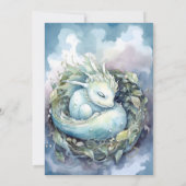 魔法のドラゴンベビーシャワー 招待状 (裏面)