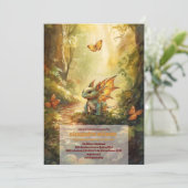 魔法のドラゴンベビーシャワー 招待状 (スタンド正面)