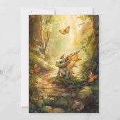 魔法のドラゴンベビーシャワー 招待状 (裏面)