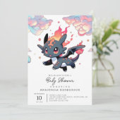魔法のドラゴンベビーシャワー 招待状 (スタンド正面)