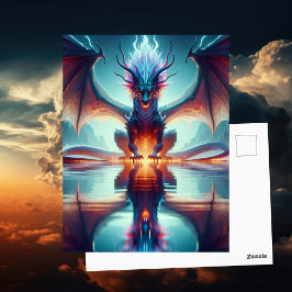 魔法のドラゴン反射 | ことわざhi ポストカード