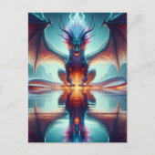 魔法のドラゴン反射 | ことわざhi ポストカード (正面)