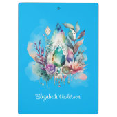 魔法のドリームキャッチャー神秘的なアクア クリップボード (裏面)