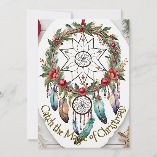 魔法のドリームキャッチャー・クリスマスリース シーズンカード (正面)