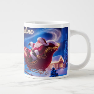 魔法のナイトライド・サンタクロースと彼の輝き ジャンボコーヒーマグカップ
