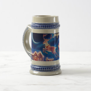 魔法のナイトライド・サンタクロースと彼の輝き ビールジョッキ