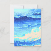 魔法のネオンブルーグロー海賊船パーティーありがとう サンキューカード (裏面)