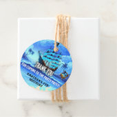 魔法のネオンブルーグロー海賊船パーティーありがとう フェイバータグ (インサイチュ)