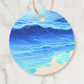 魔法のネオンブルーグロー海賊船パーティーありがとう フェイバータグ (裏面)