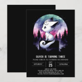 魔法のハッピーキャットバースデー 招待状 (正面/裏面)