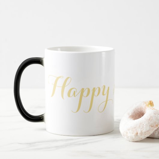 魔法のハッピーニューイヤーフェイク金ゴールドコーヒーミルクティー モーフィングマグカップ (ドーナツ)