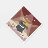 魔法のハッピーバースデー名（赤） スタンダードランチョンナプキン (角)