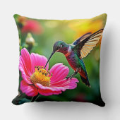 魔法のハミングバードモーメントデザイン クッション (正面)