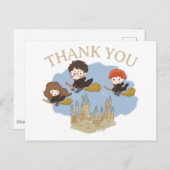 魔法のハリー・ポッターとホグワーツに感謝 ポストカード (正面/裏面)