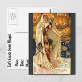 『魔法のハロウィンの挨拶』 ポストカード (正面/裏面)