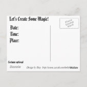 『魔法のハロウィンの挨拶』 ポストカード (裏面)