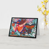 魔法のハロウィンマーメイド折り畳みカード カード (黄色い花)