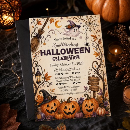 魔法のハロウィン招待状 招待状
