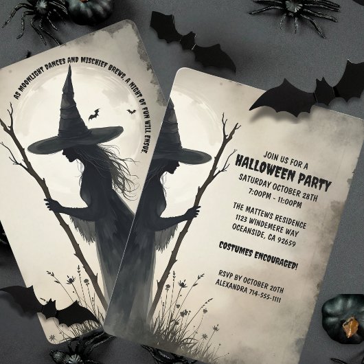 魔法のハロウィン・ウィッチ パーティー  招待状