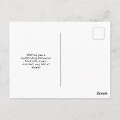 魔法のハロウィーンの魔女と大釜の魅惑 ポストカード (裏面)