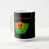 魔法のハロウィーンカボチャのコーヒーマグ コーヒーマグカップ (正面左)