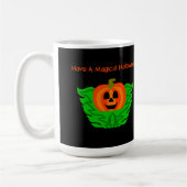 魔法のハロウィーンカボチャのコーヒーマグ コーヒーマグカップ (左)