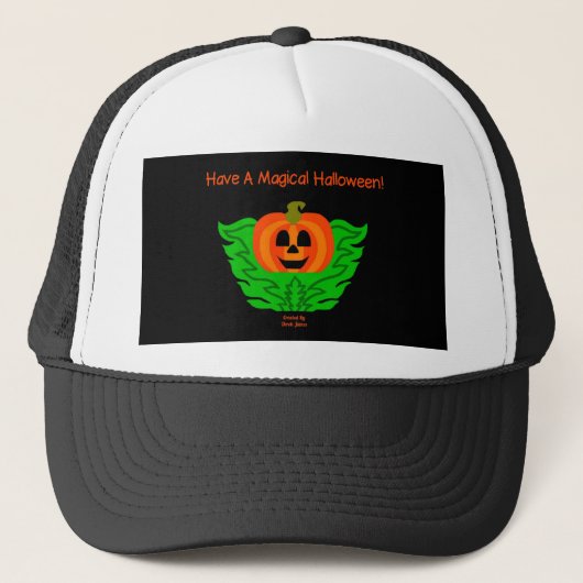 魔法のハロウィーンカボチャのトラック帽 キャップ (正面)