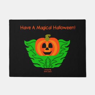 魔法のハロウィーンカボチャのドーム ドアマット