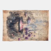 魔法のハーブ・カオルドル植物画 キッチンタオル (横)