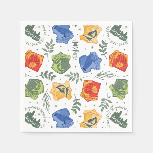 魔法のハーボロジーHOGWARTS™ハウスパターン スタンダードカクテルナプキン (正面)