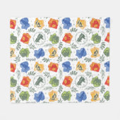 魔法のハーボロジーHOGWARTS™ハウスパターン フリースブランケット (正面(横))