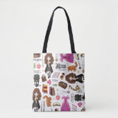 魔法のハーマイオネグレンジャー水色 トートバッグ (正面)