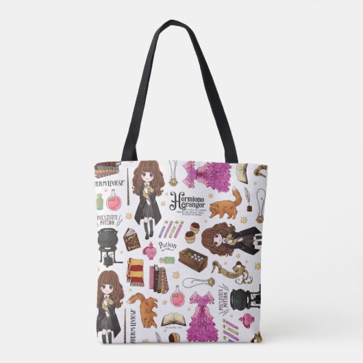 魔法のハーマイオネグレンジャー水色 トートバッグ (裏面)