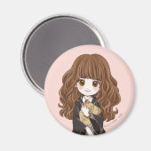 魔法のハーマイオネグレンジャー水色 マグネット (正面/裏面)