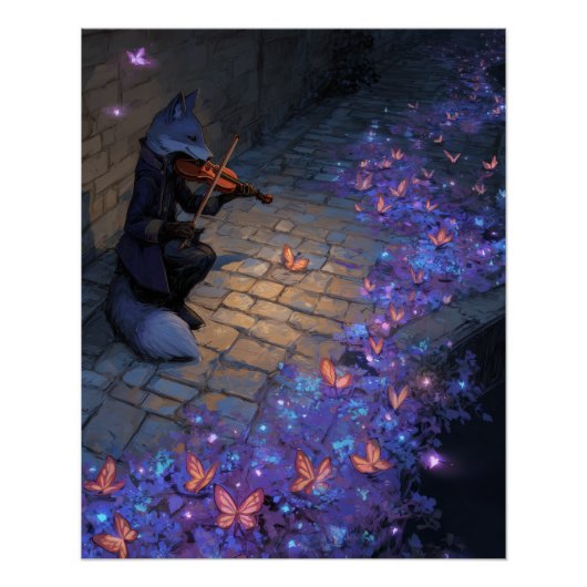 魔法のバイオリン・キツネと輝く蝶の芸術 ポスター (正面)