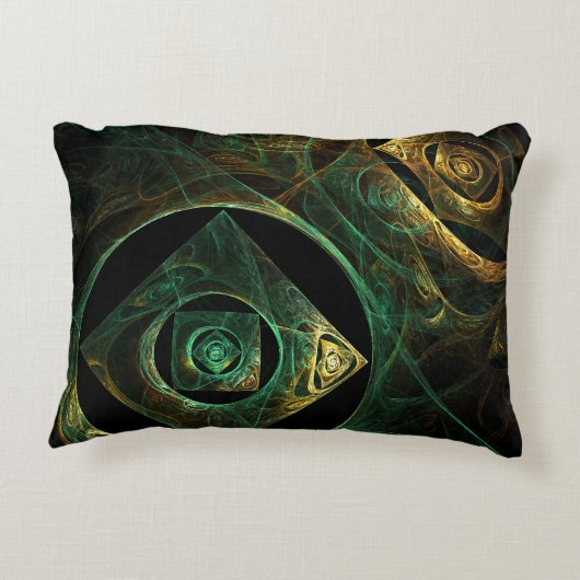 魔法のバイブレーション抽象芸術アートアクセントピロー アクセントクッション (裏面)