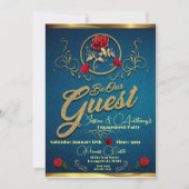 魔法のバラの婚約のお知らせ 招待状 (正面)