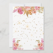 魔法のバラ赤面ユニコーン誕生日招待状 招待状 (裏面)