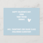 魔法のバレンタインデー,かわいいキッズユニコーン虹 ポストカード (裏面)