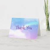魔法のパステルクラウドとレインボーありがとう カード (正面)