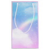 魔法のパステルクラウドとレインボーありがとう スモールペーパーバッグ (裏面)