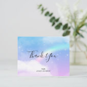 魔法のパステルクラウドとレインボーありがとう ポストカード (スタンド正面)