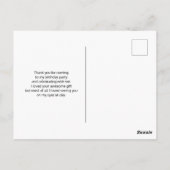 魔法のパステルクラウドとレインボーありがとう ポストカード (裏面)