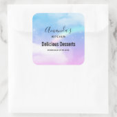 魔法のパステルクラウドとレインボーキッチン スクエアシール (バッグ)