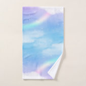 魔法のパステルクラウドと虹 バスタオルセット (ハンドタオル)