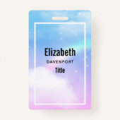 魔法のパステルクラウドと虹 バッジ (裏面)