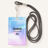 魔法のパステルクラウドと虹 バッジ (裏面ランヤード)